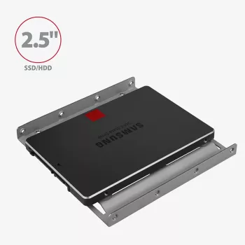 Axagon RHD-125S kronšteins 1x 2,5 collu HDD/SSD ievietošanai 3,5 collu nodalījumā, metāls, pelēks
