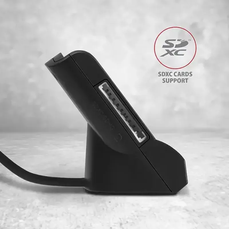 Axagon CRE-SM2 viedkaršu lasītājs USB 2.0 melns 1,3 m kabelis