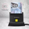 Axagon CRE-SM2 viedkaršu lasītājs USB 2.0 melns 1,3 m kabelis