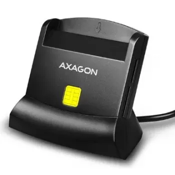 Axagon CRE-SM2 viedkaršu lasītājs USB 2.0 melns 1,3 m kabelis