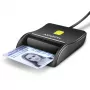 Axagon CRE-SM3N USB-A viedkaršu/ID karšu plakanlasītājs, USB 2.0, 1,3 m, melns, 57 g