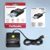 Axagon CRE-SM3SD USB viedkaršu un SD/microSD/SIM plakanā viedkaršu lasītājs iekštelpām USB 2.0 Melns