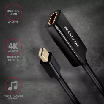 Axagon RVDM-HI14N Mini DisplayPort -> HDMI 1.4 adapteris 4K/30Hz