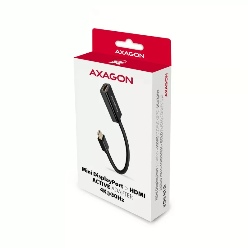 Axagon RVDM-HI14N Mini DisplayPort -> HDMI 1.4 adapteris 4K/30Hz