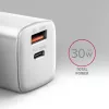 Lādētājs Axagon ACU-PQ30W QC3.0 30W USB-C Balts