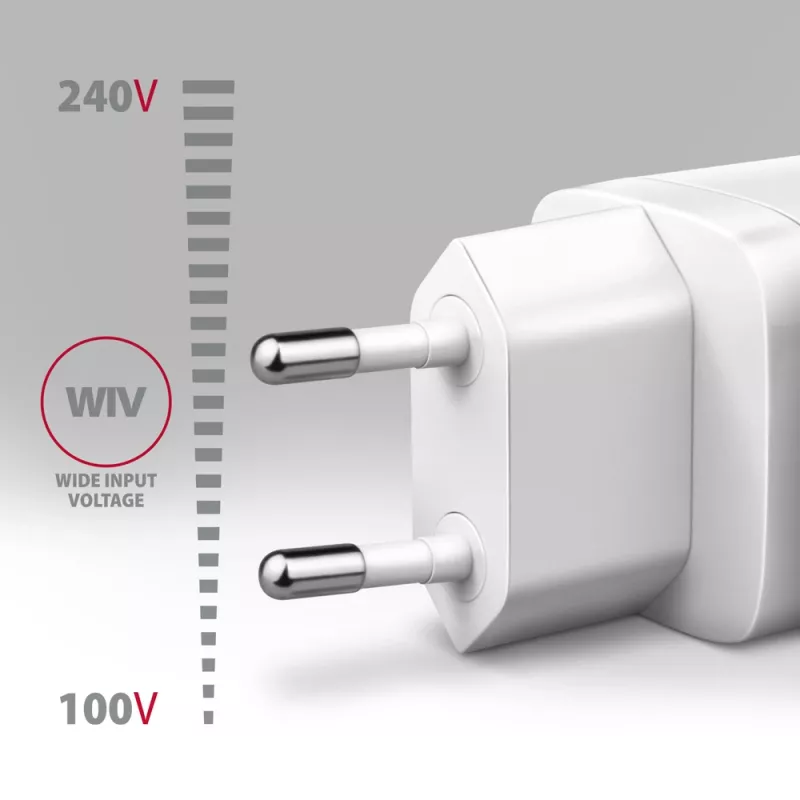 Lādētājs Axagon ACU-PQ30W QC3.0 30W USB-C Balts