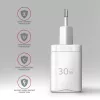 Lādētājs Axagon ACU-PQ30W QC3.0 30W USB-C Balts