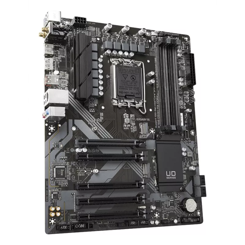 GIGABYTE B760 DS3H AX DDR4 mātesplate - atbalsta Intel Core 14th procesorus, 8+2+1 fāžu digitālais VRM, līdz 5333MHz DDR4 (OC), 2xPCIe 4.0 M.2, Wi-Fi 6E, GbE LAN, USB 3.2 Gen 2