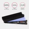 Axagon CLR-M2L10 pasīvais alumīnija radiators visām M.2 SSD, izmērs 2280, 10 mm augsts.