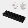 Axagon CLR-M2L10 pasīvais alumīnija radiators visām M.2 SSD, izmērs 2280, 10 mm augsts.