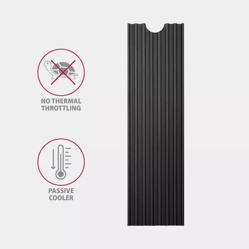 Axagon CLR-M2L3 pasīvs alumīnija dzesētājs visām M.2 SSD, izmērs 2280, augstums 3 mm