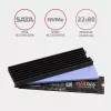 Axagon CLR-M2L6 pasīvs alumīnija dzesētājs visām M.2 SSD, izmērs 2280, augstums 6 mm