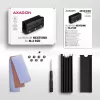 Axagon CLR-M2XL pasīvs alumīnija radiators vienpusējiem un divpusējiem M.2 SSD diskiem, izmērs 2280, augstums 36 mm
