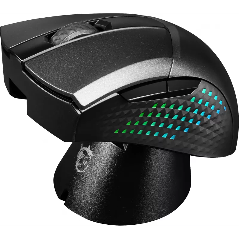 MSI CLUTCH GM51 LIGHTWEIGHT WIRELESS pele Gaming Labā roka RF Wireless + Bluetooth + USB Type-C Optiskā 26000 DPI