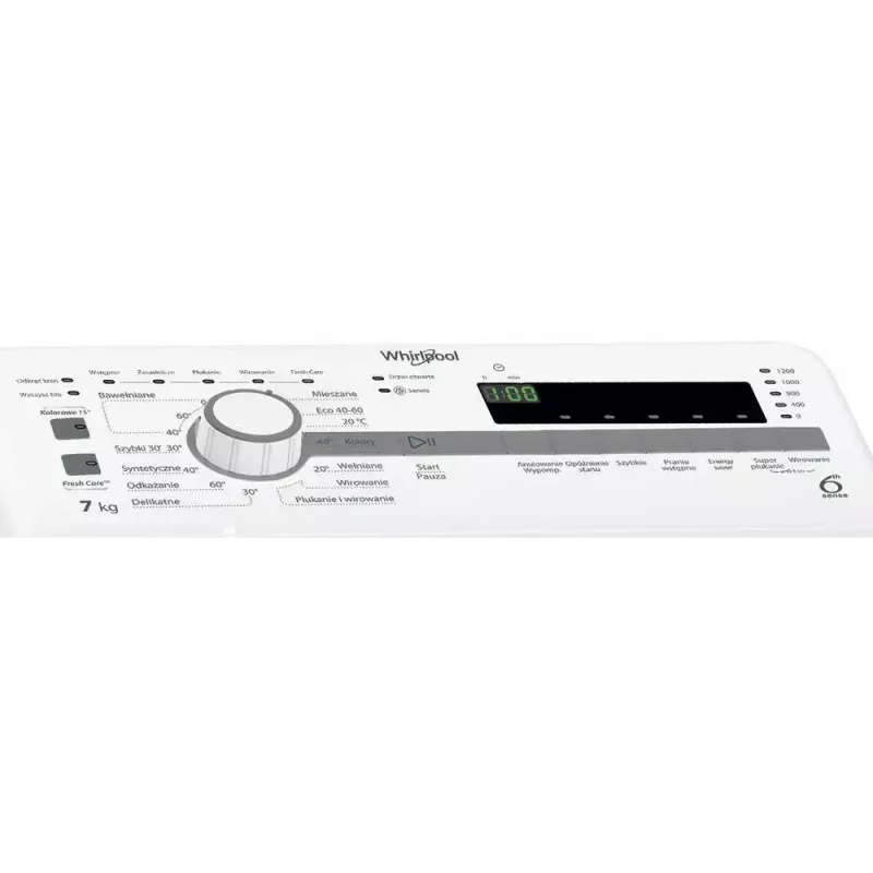 Veļas mazgājamā mašīna Whirlpool NTDLR 7220SS PL/N, augšējā ielāde, 7 kg, 1151 RPM, balta