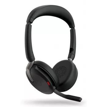 Jabra Evolve2 65 Flex - Link380c UC Stereo (Bezvadu uzlāde), Vadu un bezvadu, Birojs/Zvanu centrs, 20 - 20000 Hz, 136 g, Austiņas, Melna