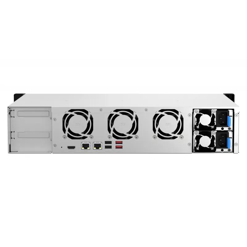 QNAP TS-864EU-RP-8G NAS/serveris Rack (2U) Intel® Celeron® N5095 8 GB DDR4 0 TB QNAP Turbo System Melns