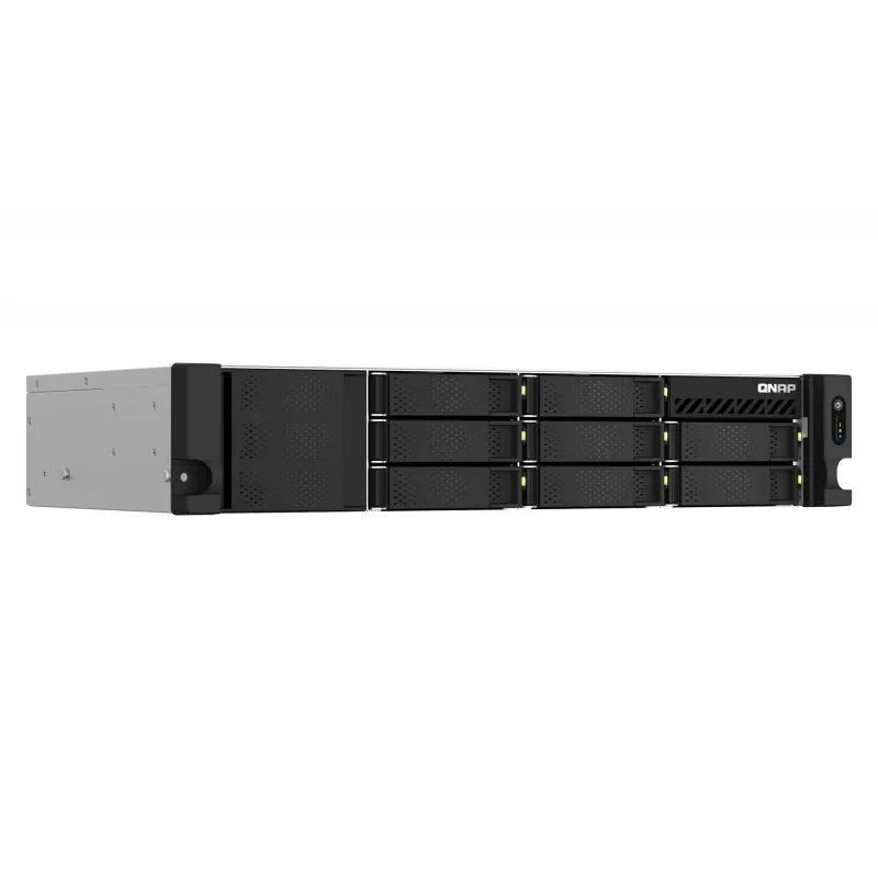 QNAP TS-864EU-RP-8G NAS/serveris Rack (2U) Intel® Celeron® N5095 8 GB DDR4 0 TB QNAP Turbo System Melns