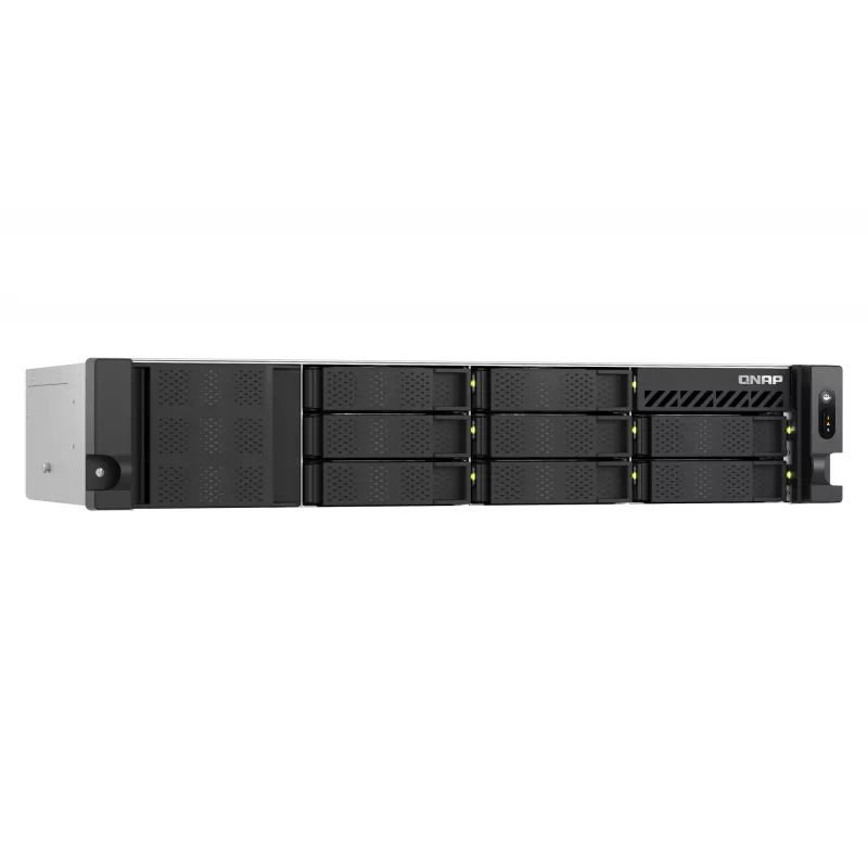 QNAP TS-855EU-RP NAS Rack (2U) Intel Atom® C5125 8 GB DDR4 0 TB QuTS hero Melns