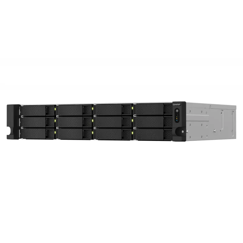 QNAP TS-1264U-RP NAS Rack (2U) Intel® Celeron® 8 GB DDR4 0 TB QNAP QTS Alumīnijs, Melns