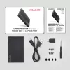 HDD/SSD ārējais korpuss Axagon EE25-GTR USB-C 3.2 Gen 2 Melns 2.5 collas