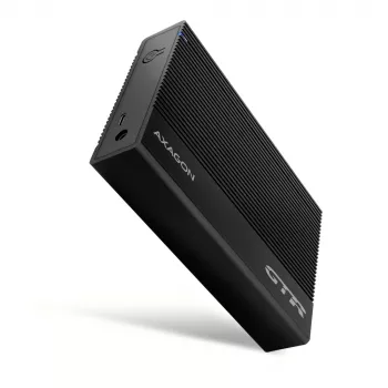 Axagon EE35-GTR USB-C 5Gbps - SATA 6G, 3.5 RIBBED box MELNS - USB Type C HDD korpuss 3.5 collu