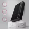 Axagon EE35-GTR USB-C 5Gbps - SATA 6G, 3.5 RIBBED box MELNS - USB Type C HDD korpuss 3.5 collu