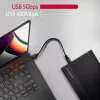Axagon EE35-GTR USB-C 5Gbps - SATA 6G, 3.5 RIBBED box MELNS - USB Type C HDD korpuss 3.5 collu