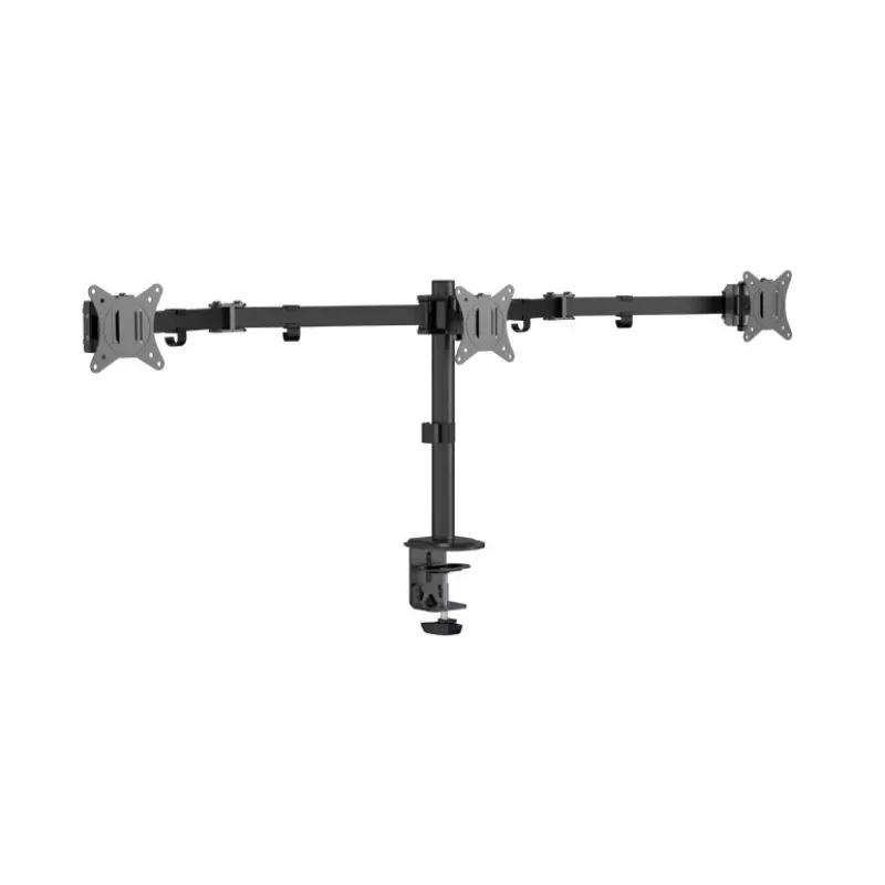 Gembird MA-D3-01 regulējams galda turētājs 3 monitoriem, 17–27 collas, līdz 7 kg