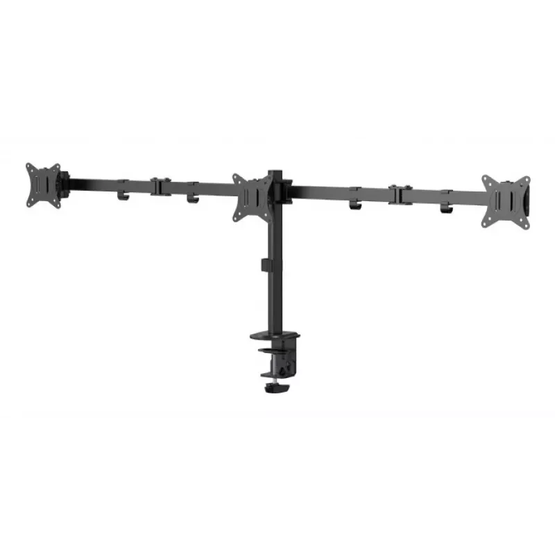 Gembird MA-D3-01 regulējams galda turētājs 3 monitoriem, 17–27 collas, līdz 7 kg