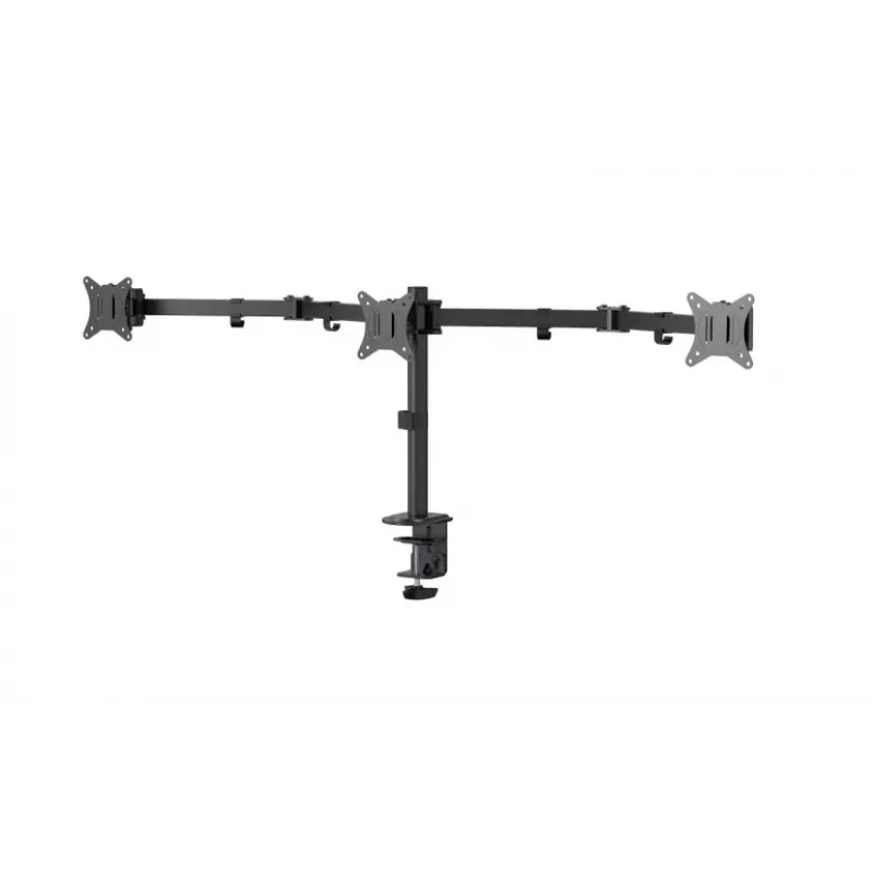 Gembird MA-D3-01 regulējams galda turētājs 3 monitoriem, 17–27 collas, līdz 7 kg