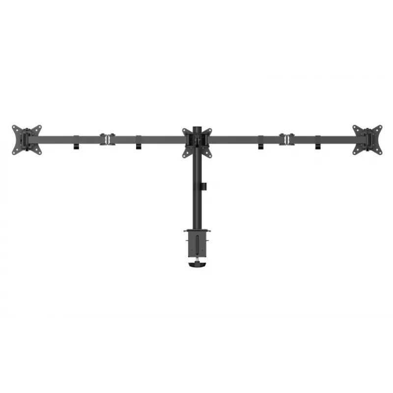 Gembird MA-D3-01 regulējams galda turētājs 3 monitoriem, 17–27 collas, līdz 7 kg