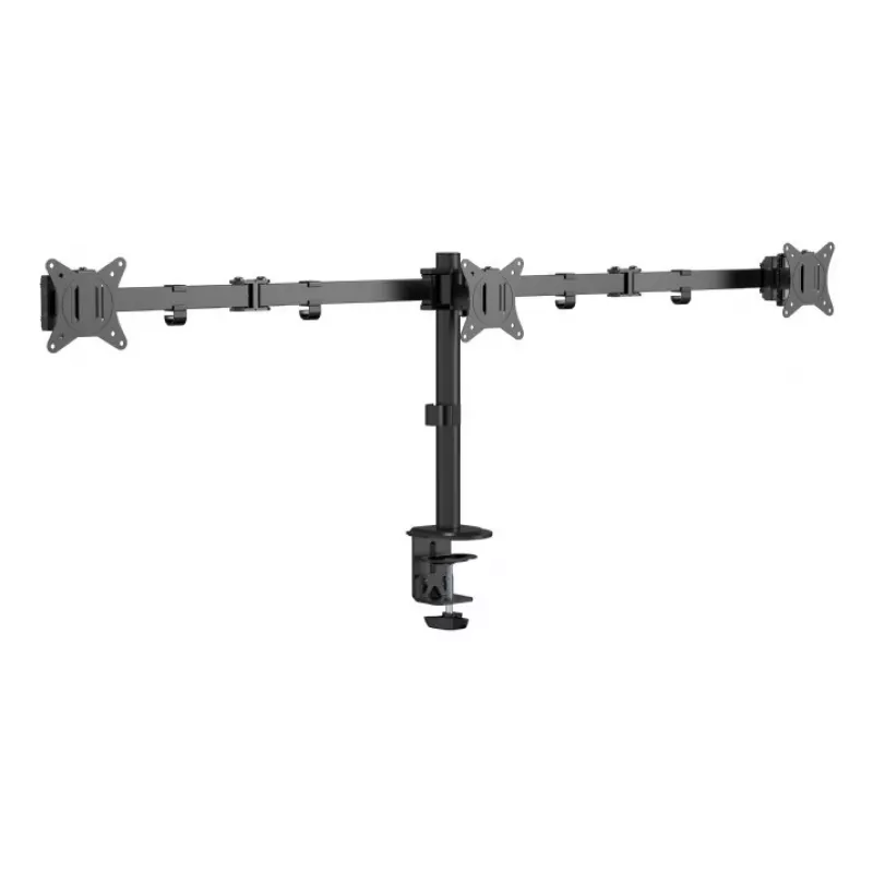 Gembird MA-D3-01 regulējams galda turētājs 3 monitoriem, 17–27 collas, līdz 7 kg