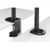 Monitoru statīvs Gembird MA-DA-03 32 collu ekrāniem, galda skava/caurums, divu roku, VESA 75x75–100x100, melns