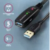 Axagon ADR-305 USB 3.2 Gen 1 A-M -> A-F aktīvais pagarinātājs/atkārtotājs 5 m