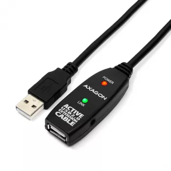 Axagon ADR-210 USB 2.0 A-M -> A-F aktīvs pagarinātāja/retranslatora kabelis 10m