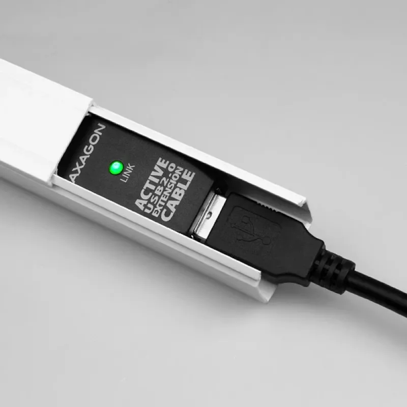 Axagon ADR-210 USB 2.0 A-M -> A-F aktīvs pagarinātāja/retranslatora kabelis 10m