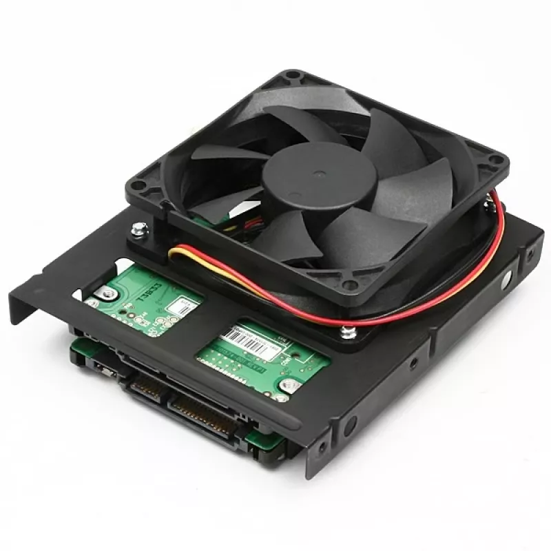 Axagon RHD-225 METAL kronšteins 2x 2,5 collu HDD/SSD ievietošanai 3,5 collu nodalījumā, ventilatora stiprinājums