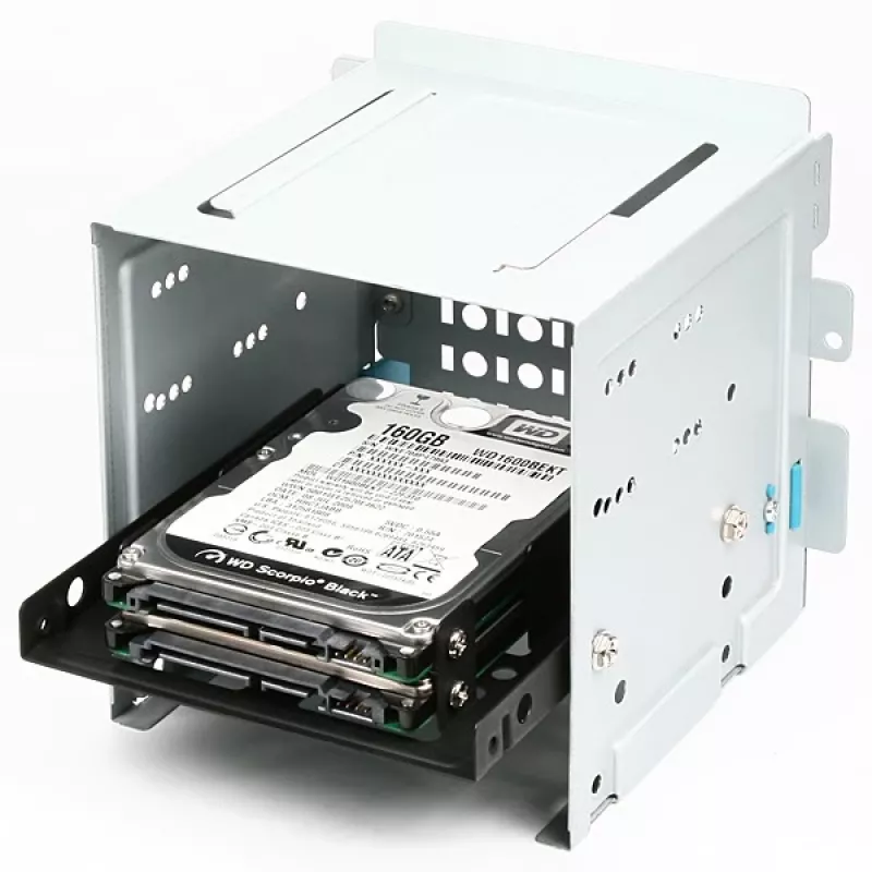 Axagon RHD-225 METAL kronšteins 2x 2,5 collu HDD/SSD ievietošanai 3,5 collu nodalījumā, ventilatora stiprinājums