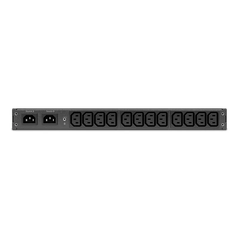 APC NetShelter Rack automātiskais pārslēgs, 1U, 10A, 230V, C14 IN, 12 C13 OUT, 50/60Hz
