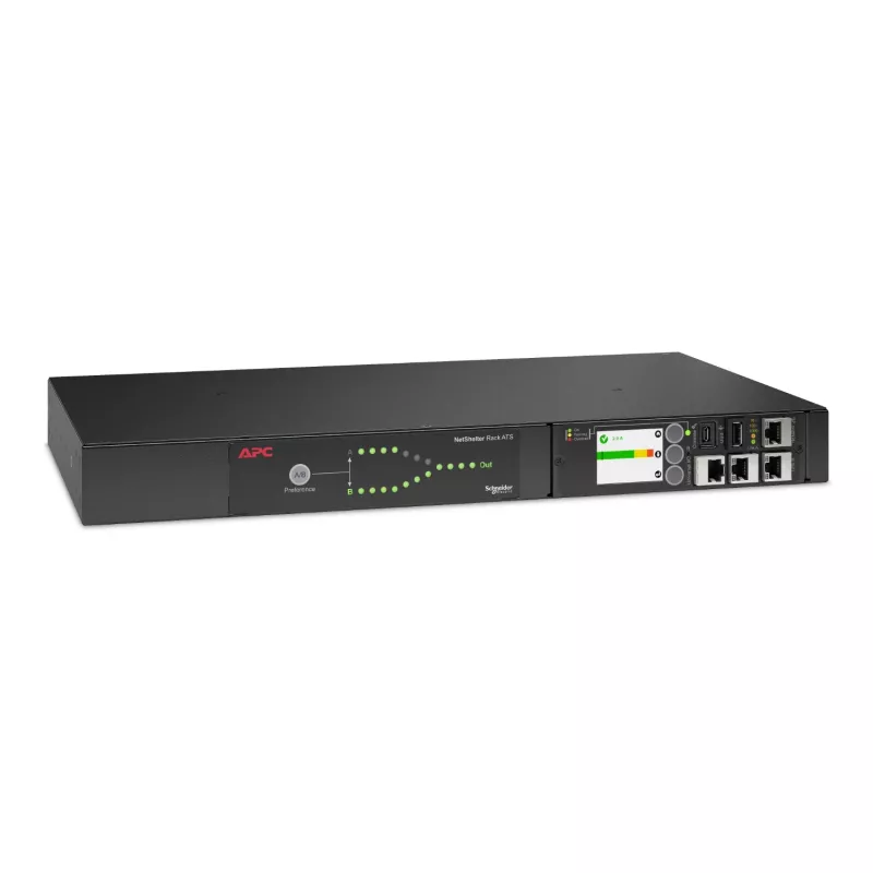 APC NetShelter Rack automātiskais pārslēgs, 1U, 10A, 230V, C14 IN, 12 C13 OUT, 50/60Hz
