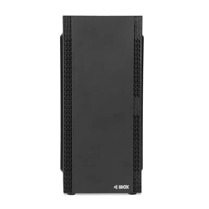 PC korpuss IBOX ANTILA 39 Midi Tower — melns, ATX/microATX, GPU līdz 31 cm, CPU dzesētāja augstums 150 mm