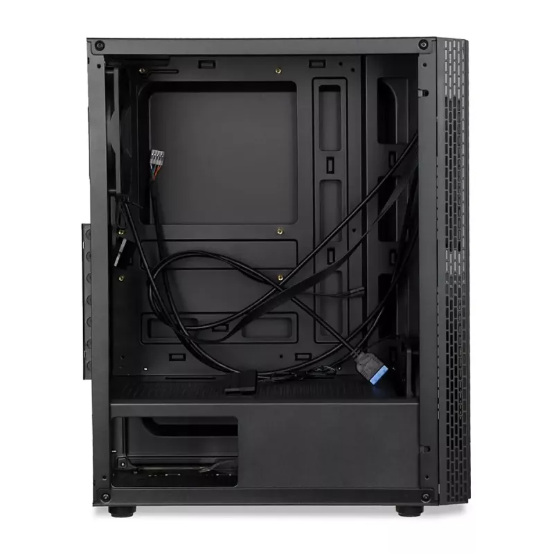 PC korpuss IBOX ANTILA 39 Midi Tower — melns, ATX/microATX, GPU līdz 31 cm, CPU dzesētāja augstums 150 mm
