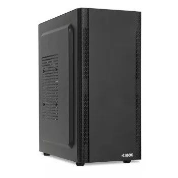 PC korpuss IBOX ANTILA 39 Midi Tower — melns, ATX/microATX, GPU līdz 31 cm, CPU dzesētāja augstums 150 mm