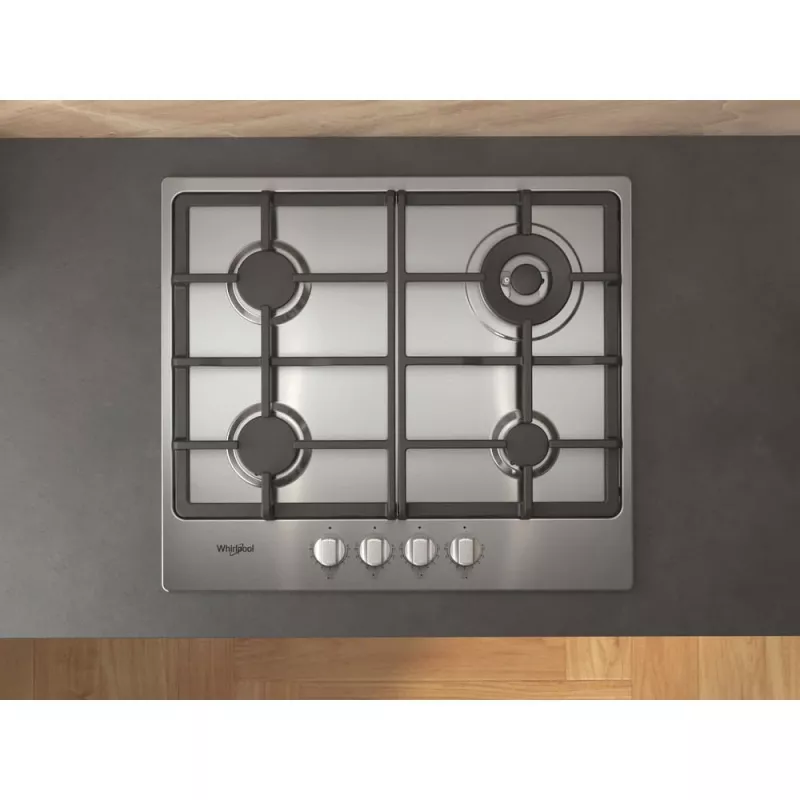Whirlpool TGML 661 IX R Nerūsējošais tērauds Iebūvējams 58 cm Gāze 4 zonas