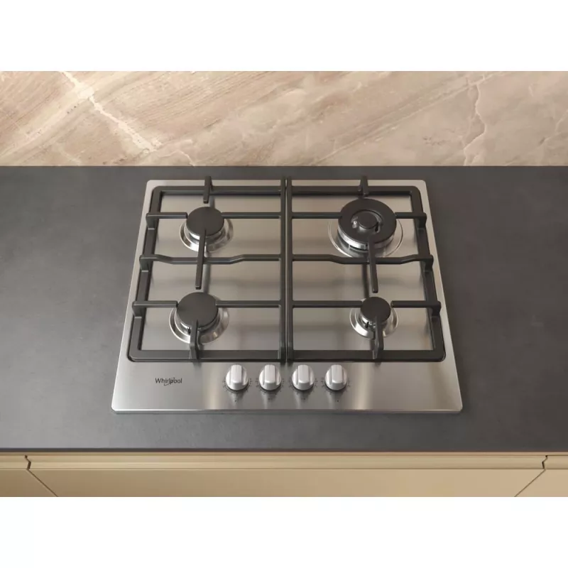 Whirlpool TGML 661 IX R Nerūsējošais tērauds Iebūvējams 58 cm Gāze 4 zonas
