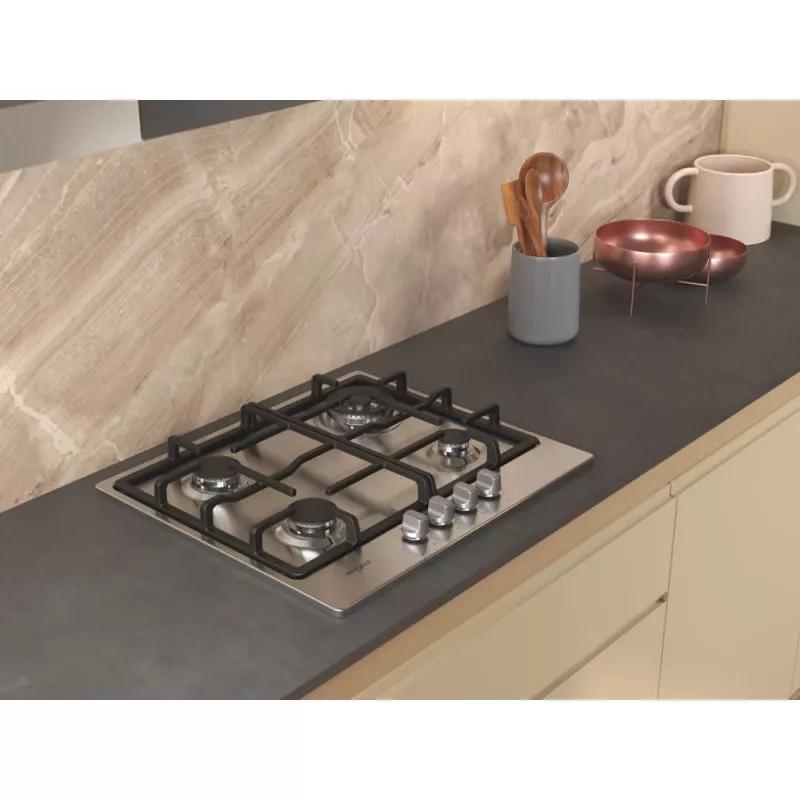 Whirlpool TGML 661 IX R Nerūsējošais tērauds Iebūvējams 58 cm Gāze 4 zonas
