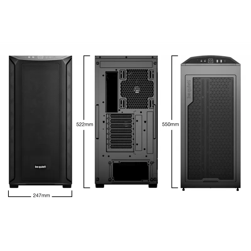 PC korpuss be quiet! Shadow Base 800 Midi Tower Melns