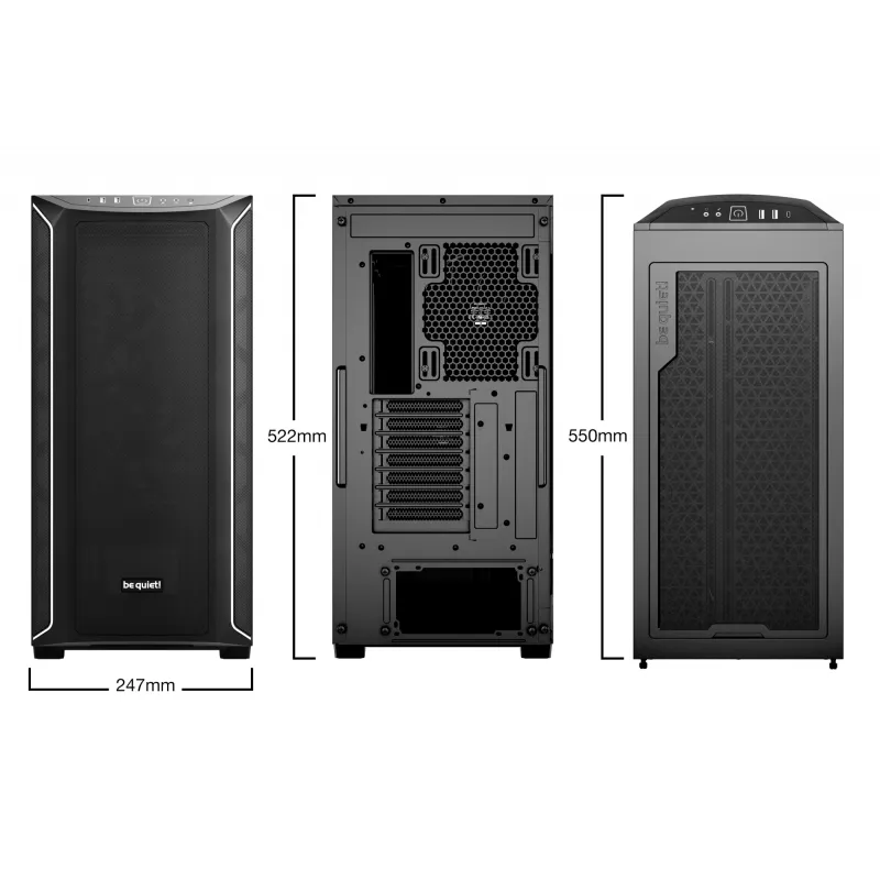 PC korpuss be quiet! Shadow Base 800 DX Midi Tower Melns