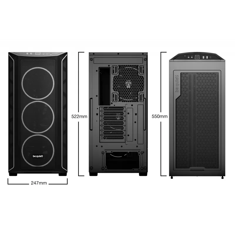 PC korpuss be quiet! Shadow Base 800 FX Midi Tower Melns